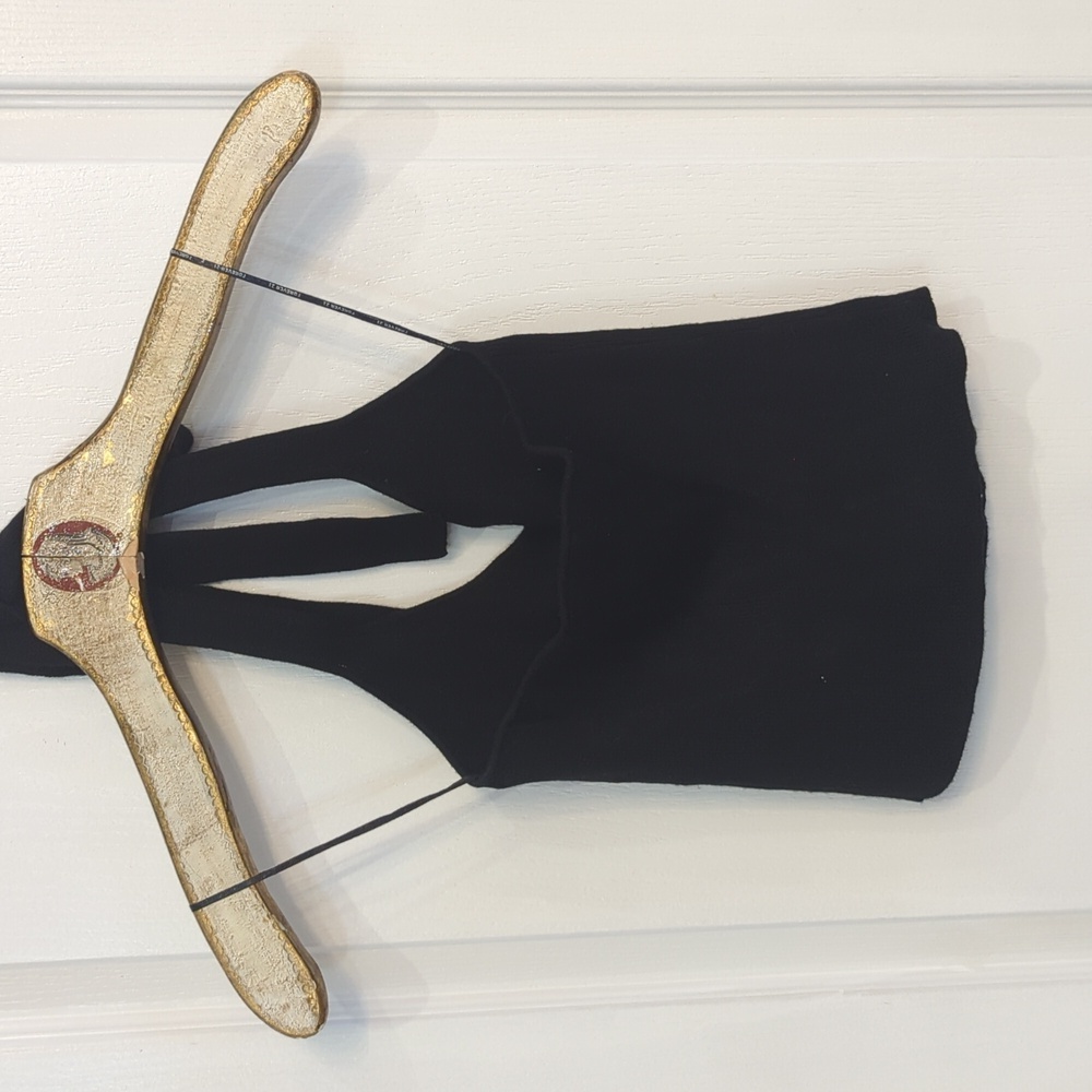 Black Knit Halter Top - Picture 2 of 6